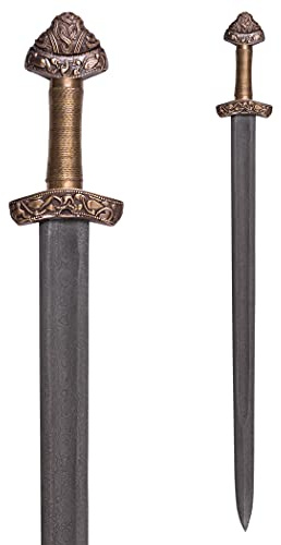 Battle-Merchant Wikinger Schwert mit Scheide, Dybeck | ca. 11. Jh., Breitschwert, Einhänder, Schwert inkl. Scheide, Replik, Historisches Sammlerstück & Dekoration, ab 18