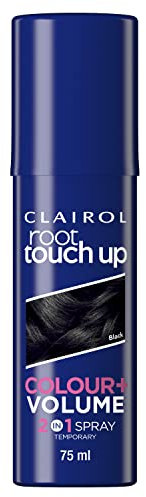 Clairol root touch up color + volume 2 in 1 spray black, 75ml