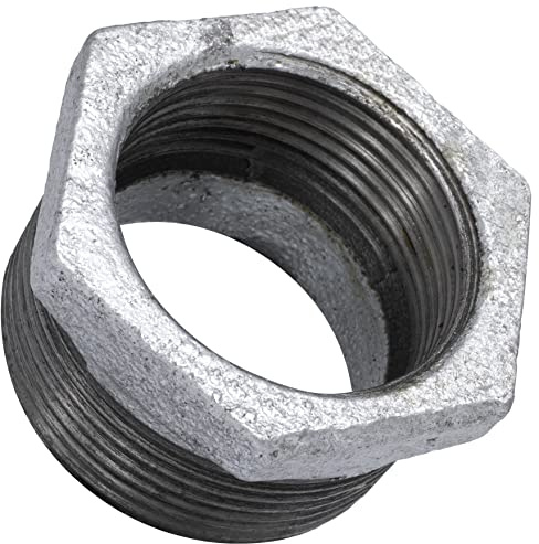 AERZETIX - Riduzione Maschio/Femmina 1 1/2''x1 1/4 Zincato - in Ghisa - Raccordo Tubo Filettato con Fermo Interno per Avvitare - Idraulico-Riscaldamento Impianto di Acqua Alimentazione