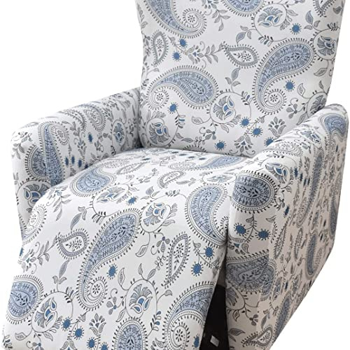 SDNAM Sesselschoner für Relaxsessel 4-Teilig Alleine Waschen mit Seitentasche,Sessel Bezug Separat Gereinigt Stretch Husse Relaxsessel Sesselbezug (Color : #17)