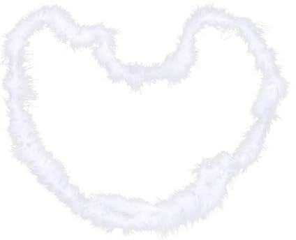 Asudaro 2M Lang Federboa zum Basteln Flauschige Truthahnfedern Boa Feder Schal Verkleidung Girlande DIY Mädchen Kostüm-Zubehör Weihnachten Karneval Theater Hochzeitsdekoration Weiß