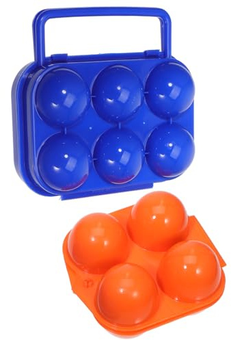 2 StüCk Outdoor Camping Eier Aufbewahrungsbox, Tragbare Eierkiste FüR Ostereier, 4er + 6er Set, ZufäLlige Farbe, Eierhalter FüR KüHlschrank, Picknick, Reisen, Grillen