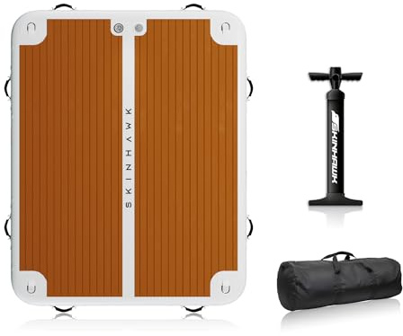 SKINHAWK Badeplattform 250cm x 200cm x 20cm Badeinsel Sonneninsel Bootsplattform