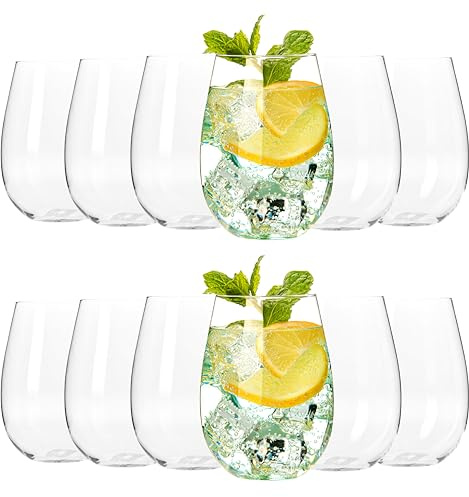 KIAPPO Weingläser Set 500 ml - 12 Große Trinkgläser für Wein, Wasser, Saft und Sekt - Vielseitige Dessertgläser - Weißweingläser - Wassergläser - Sektgläser