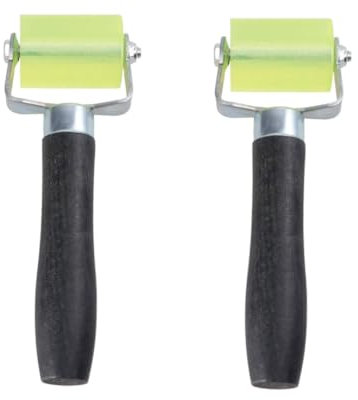 Gadpiparty 2 Stück Gummi-nahtroller Tapezierroller Auto-rollrad Wandbild-andruckroller Zum Gleichmäßigen Auftragen Von Klebematerial