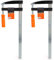 Tradineur - Pack de 2 sargentos de tornillo, abrazadera de barra, acero y plástico, gran fuerza de sujeción, herramienta para carpintería, fijación de madera, tableros - 120 x 400 mm