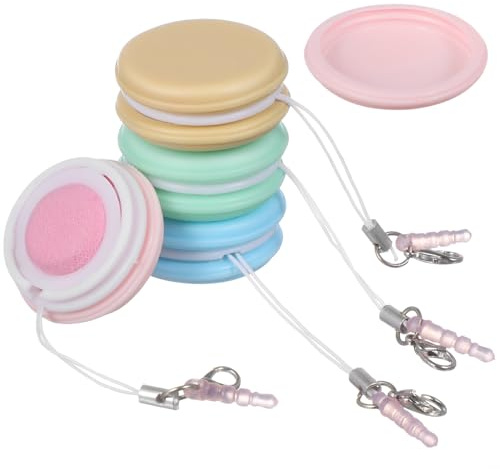 Operitacx 4pcs Macaron Smartphone Screen Cleaner Microfiber Wiper Tool with Lanyard Key Chain for Easy Cleaning of Phones Laptops and Camera Lenses for Friends Family