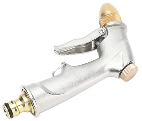 Boquilla de Manguera de Alta Presión, Modos de Rociador Ajustable 4 Configuración de Funciones Boquilla de Manguera de Jardín, Pulverizador de Agua de Mano de Metal para Riego de