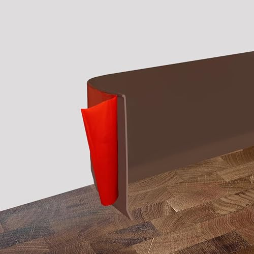 Rodapies Autoadhesivo PVC, 3.5/6/10 M Flexible Rodapie Adhesivo, Zocalos Pared, Rodapie Apto Para Cocina, Sala de Estar y Baño, Ancho 8/10 cm (Marrón profundo, 8cm x 3.5 metros)