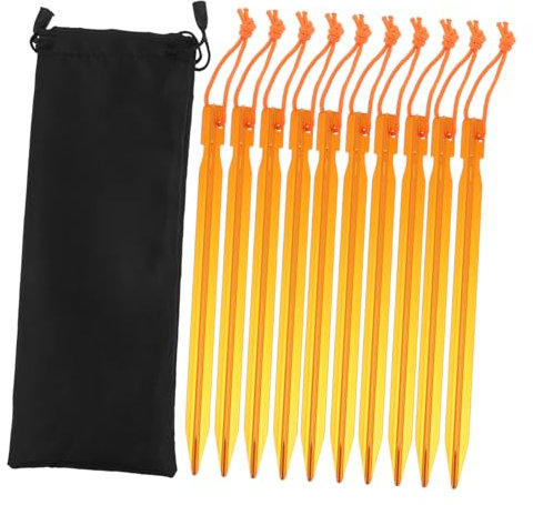TOYANDONA 15stücke Metallpfähle Für Außendekorationen Schweres Aluminium Mit Befestigungsseil Tragbare Zeltnägel Für Camping Lager Reise Und Outdoor Aktivitäten
