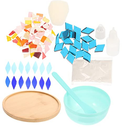 BATHVEVE 1set Materiali per Sottobicchieri Mosaico Kit Creativo per Tappetini Personalizzati per Uso Domestico e Ristorazione Profondo