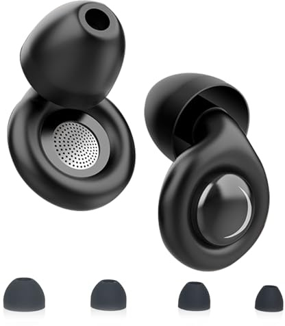 Queltrix Ohrstöpsel für Konzerte & Festivals – 35dB HI-FI Gehörschutz mit 6-Schichten-Filter für Musiker, DJs & Clubgänger – Noise Cancelling Earplugs für Live-Events & Nachtleben (Schwarz)