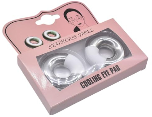 Edelstahl-Augen-Eisbeutel – Augenbeutel Kühlakkus Hautpflegewerkzeug – glatt, ergonomisch, vielseitig verwendbar, Kühler, Gesichtspflege, Zubehör für Oma, Freundin, Ehefrau, Tochter, Frauen