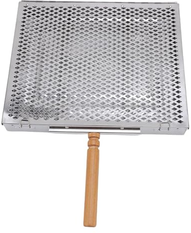 Cestino per Griglie per Barbecue, Cesto Griglia Portatile per Carne (Singola Maniglia)