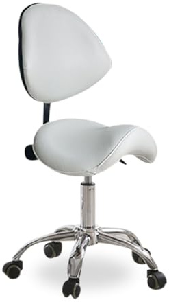 Ergonomisk sadelpall med ryggstöd – justerbar höjd, bekväm design för kontor, medicinsk, salong, utkast – perfekt för långa timmar (färg: 2)