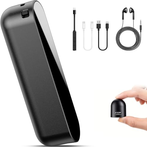 Voice Recorder 128GB, 40 Days Continuous Recording Device, Voice Activated Recorders Lectures Meetings Interviews, Dictaphone Voice Recorder Mini Audio Recorder, USB rechargeable Recording Device
