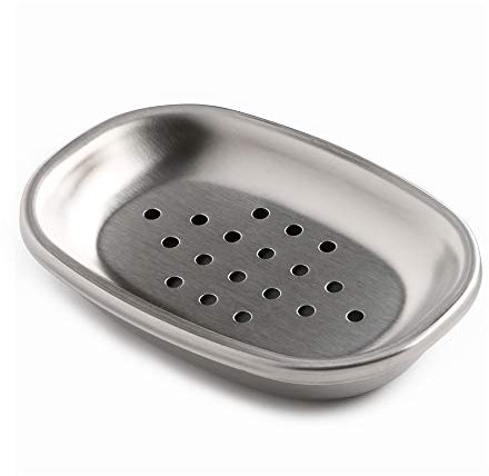 CASACLAUSI Seifenschale Edelstahl Premium Seifenschale Küche & Bad Doppelschichten