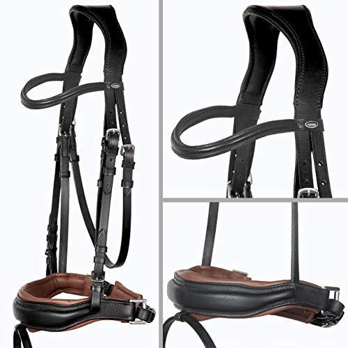 Heinick-Reitsport Trense Soft anatomisch Custom Havanna ~ Classic ~ WB VB Größe Warmblut/Full