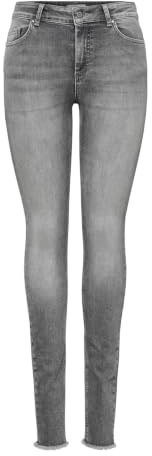 ONLY NOS Damen ONLBLUSH MID SK ANK RAW JNS REA0918 NOOS Skinny Jeans, per Pack Grau (Grey Denim Grey Denim), 40/L32 (Herstellergröße: L)