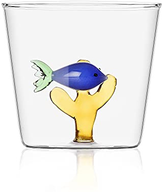 Ichendorf Milan 0.09352054 Tumbler Avec Poisson Bleu/Algue Ambre Collection Marine Garden