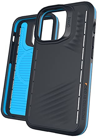 ZAGG Gear 4 Vancouver Snap D30 Protective Case for iPhone 13 Pro, 5G, Shockproof, Wireless Charging, MagSafe, (Black)