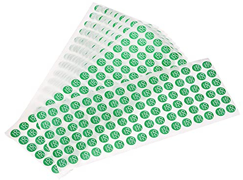 sourcing map Autocollant d'Approbation QC 10mm Vert 1000 PCS | Autocollants Passe de Contrôle Qualité, Étiquette Adhésive, pour Entrepôt, Inventaire, Palettes, Lignes de Montage