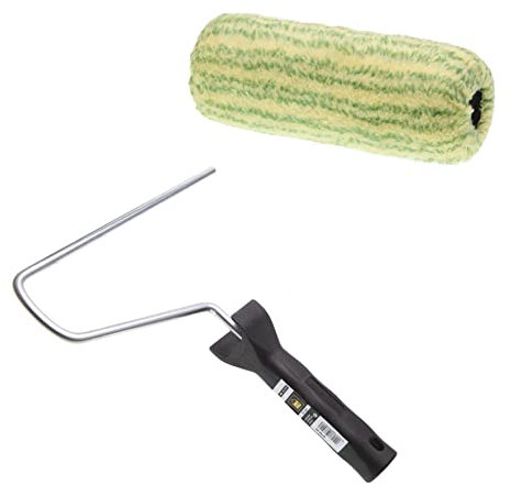 Rouleau de peinture professionnel Greenline Elite - 27 cm - Pour surfaces fortement structurées - Avec porte-rouleau - Robuste et durable - Facile à laver