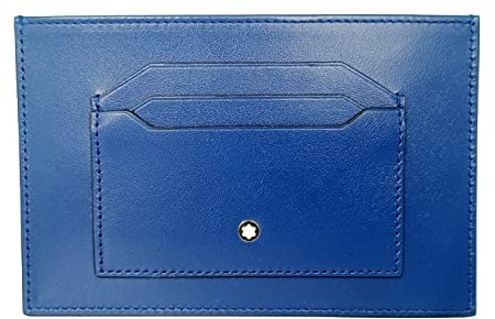 Montblanc Kartenetui 6cc aus Leder in der Farbe Blau, Maße: 15cm x 10cm x 0,5cm, 129910