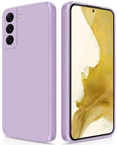 GiiYoon Silikon Skal Kompatibel med Samsung Galaxy S22 Plus, Silky Soft Touch Skal med Hela Kroppen, Stötsäker Case med Mikrofiberfoder - Lila