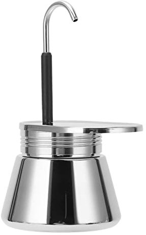 Hapivida Macchina per caffè Espresso, Leggera Caffettiera in Acciaio Inossidabile con Beccuccio Singolo, 50 ml, Design Classico e Moderno, Facile da Usare e Pulire, per Casa, Ufficio e Campeggio