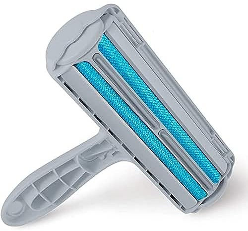 MUDEELA Fusselbürste, Fusselrolle für Haustierhaar, Fusselrolle Tierhaare, Haustier Tierhaarentferner Möbel Sofa, Tierhaar Fusselroller, Entfernung Das Hundehaare Katzenhaare, grau