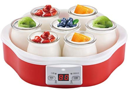 Home Yogurt Making Machine -Digital Yoghurt Maker with 7 Jars – Stainless Steel Machine,Glass Containers, Fresh, Healthy Homemade Yoghurt