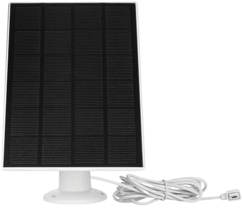 Solarpanel (PPIC91600) für Akku-Kamera Pro | Kompatibel mit PPIC91000 & PPIC91520 - Kugelkopf-Halterung, 360°, USB-C, 17x12x1 cm, schwarz/weiß
