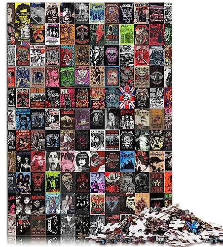 jigsaw puzzles for vintage collage 1000 Pieces Jigsaw Puzzles for Adults and Kids Age 12 and Up Cardboard Puzzles Family Entertainment Toys Size: 26x38cm