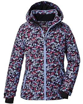 killtec KSW 338 GRLS SKI JCKT flickor skidjacka/funktionell jacka med huva och snöfångare