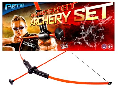 Petron 162/5 Sureshot inomhus utomhus archery set, barnbåge med 3 pilar, orange, 4 delar (1 set)