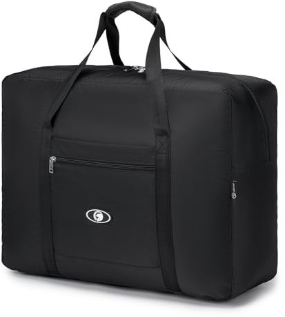 KSIBNW Reisetasche Handgepäck 55x40x20cm, Ryanair Leichte Faltbare Handgepäck Wasserdicht Groß, 45L Tasche Sporttasche Krankenhaustasche Weekendertasche Grau Damen Herren Für Reise