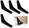 Fyfjur 4 Stück Türstopper Boden,Türkeil Gummi, Türkeil mit Mehreren Winkeln, Tragbarer Fensterstopper, geeignet für Küche, Bad, Schlafzimmer, Fenster (Schwarz)