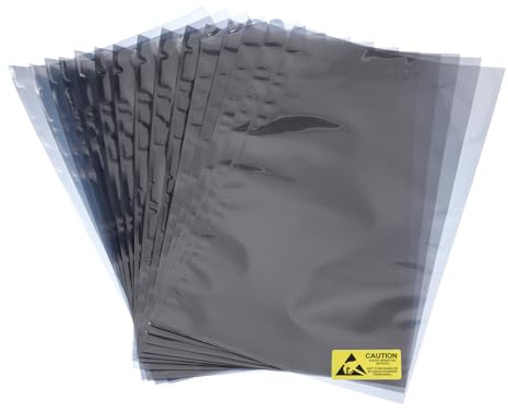 MECCANIXITY 15Pcs Anti Static Bags ESD Shielding Bag Flat Open Top Anti Static Bag for Electronic Devices 19.7x27.6 Inch(500 * 700mm)