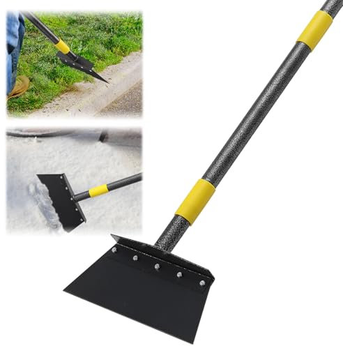 Garden Flat Shovel, 74 Multifunctional Cleaning Shovel, Manual Weeder Heavy Duty Metal Floor Scraper Garden Tool for Lawn Digging, Weeding, Scraping, Ice Remove, Edging