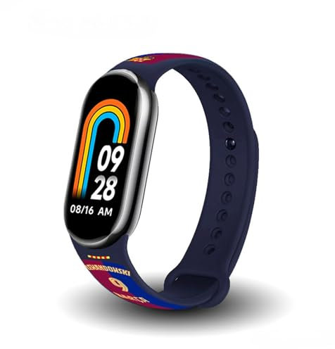 FIT & FUN Pulsera de Actividad Smart Band con Correa Licenciada @FC Barcelona - Monitor Ritmo Cardíaco, Notificaciones y Seguimiento de Sueño
