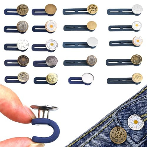20 Stück Hosenbunderweiterung Knopf, Hosenerweiterung Hosenknopf Verlängerung Knopfverlängerung für Hosen Expander Button für Knöpfe Jeans Kleid Hosen