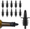Grevosea 10 Pieces Liquor Bottle Pourers, Olive Oil Dispenser Spout Wine Bottle Pourer Spout Professional Pour Spouts for Liquor Bottles Bar Bartender Cocktail Accessories (Black)