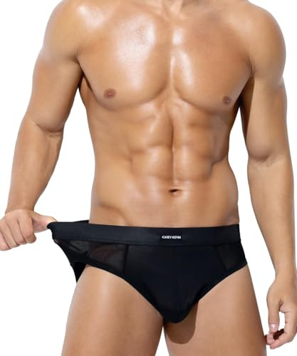 Casey Kevin Slips Hombre Transparentes Calzoncillos Malla de Talle Bajo