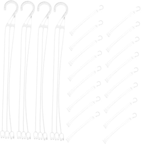 KOMBIUDA 20 Stück Hängende Blumenkindhaken Blumenampel Haken Pflanzen weiß Pflanzen Aufhänger Wand Pflanzen für Blumentöpfe für Hängekörbe aus Kunststoff Plastik