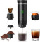 Cafetera Portatil Capsulas 3 en 1 compatible con Nespresso Dolce Gusto y Café Molido - Mini Cafetera Portátil Multicapsulas Ideal para Llevar, Maquina Cafe Portatil Pequeña