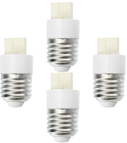 Cabilock 4 Stück-pack Lampenfassungsadapter E27 G9 Lampensockel Hohe Bruchfestigkeit Sicherer LED Lichtkonverter für Werkstatt Garage Carport Praktisches Lampenzubehör
