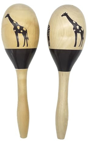 1 Paar Maracas aus Hartholz, Malakas Massivholz-Rassel für Schlagzeugliebhaber