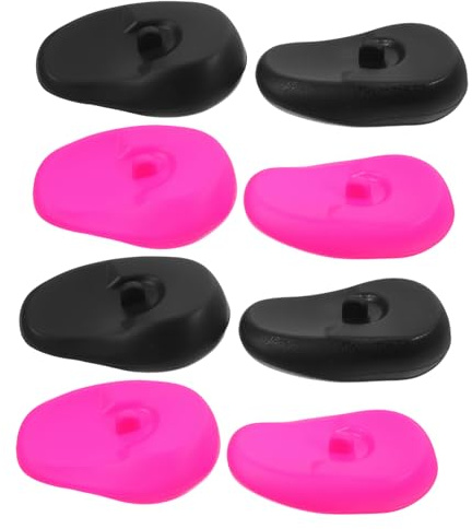 DEARMAMY 4pares Orejeras Tinte Cabello de Silicona para Peluquería Protegen el Cabello al Teñir y Lavar Impermeables y Reutilizables