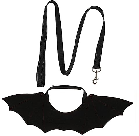 BESTonZON Halloween Bat Wing Pet Harness Vest with Chest Strap for Small Cats Dogs Unique Decorative Leash Rope for Puppy Walks and Parties Random Color